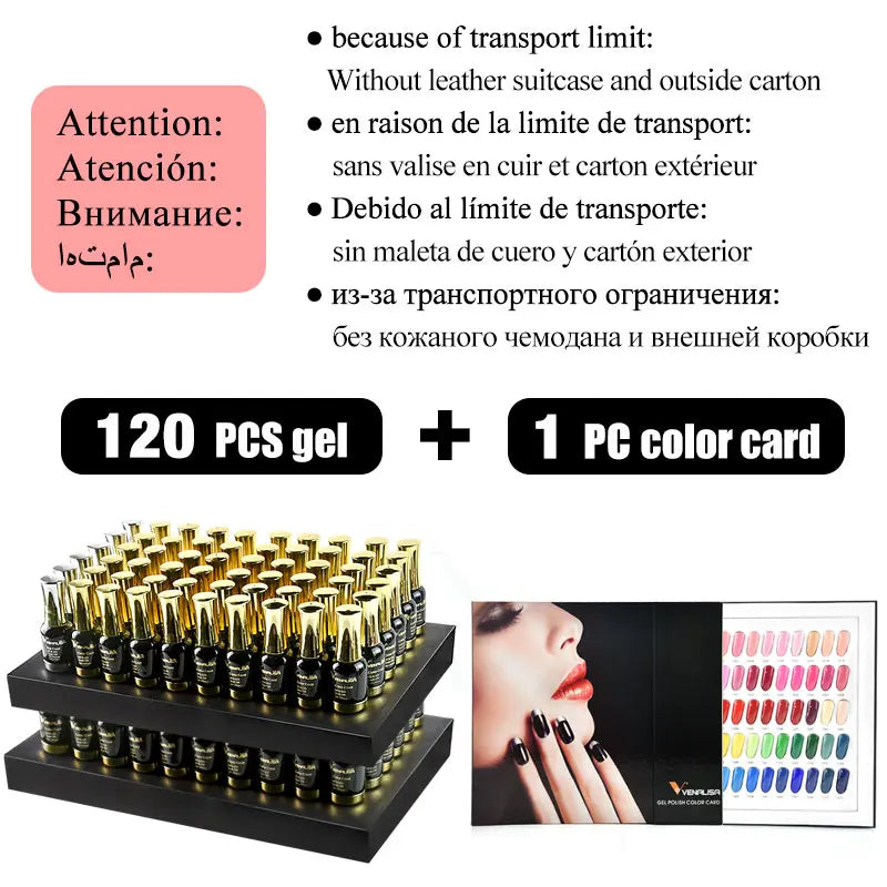 120pcs*12ml Venalisa Gel Polish Set For Nail Art Design