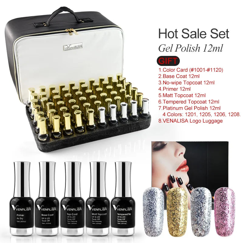 120pcs*12ml Venalisa Gel Polish Set For Nail Art Design