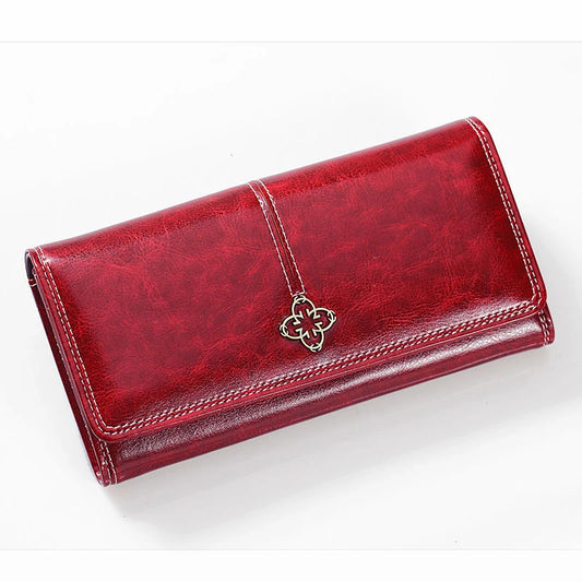 Women's Leather Wallet Money Bags Cards Holder